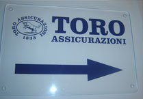 Targa plexiglass Toro Assicurazioni